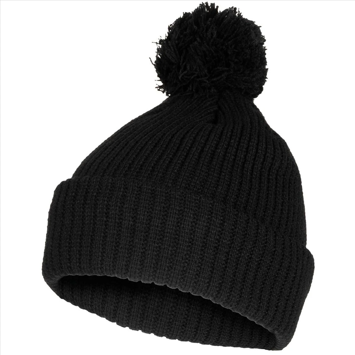 MFH Bobble Hat 3M Thinsulate Isolering Grovstickad fleecefoder Svart