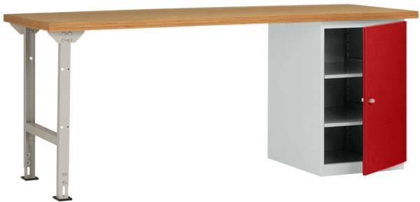 Manuflex WC5122.3003 Arbetsbänksystem Rubinröd