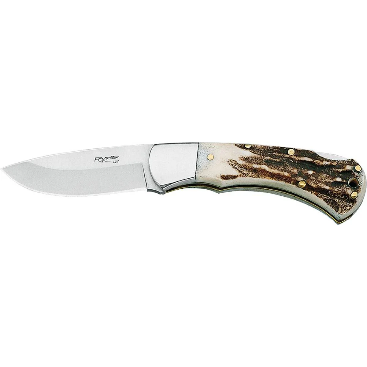 Fox Knives Märke Italy Silver Line kniv i rostfritt stål hjorthornshandtag