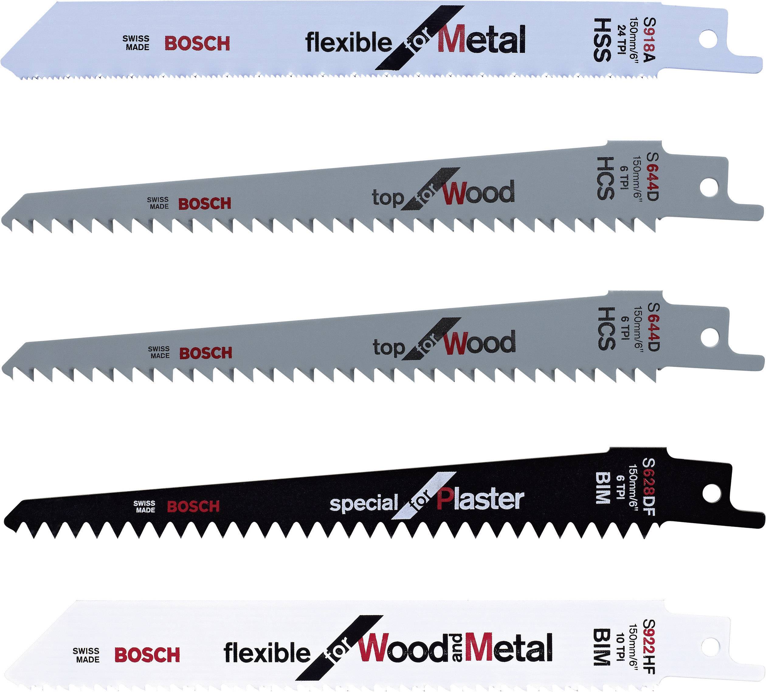 Bosch Home and Garden F016800307 Keo 5-pack sågblad set Sågblad, längd 150 mm 1 st
