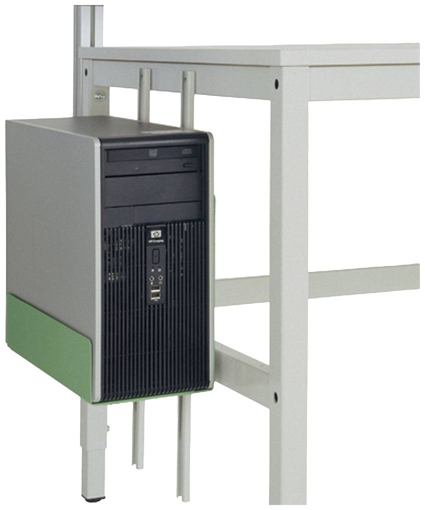 Manuflex ZB3607.6011 CPU-hållare i Resedagrön RAL 6011, BxDxH = 180-250 x 450 x 290 mm