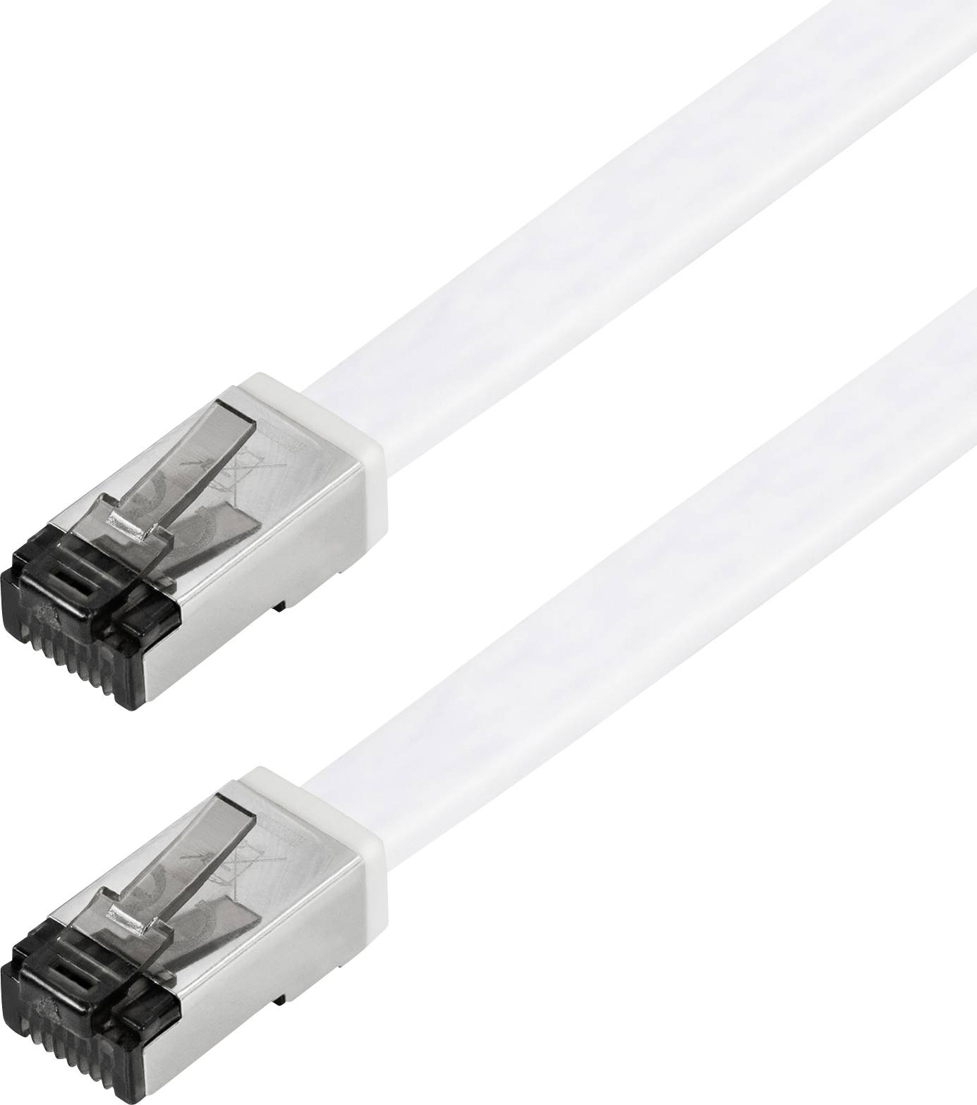 Maxtrack TI56-5L RJ45 Nätverkkabel, Patchkabel CAT 8.1 U/FTP 5 m Vit Platt 1 st