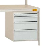 Manuflex LD4832.7035 ESD ESD-chassiunderbyggnad, användbar höjd 500 mm med 4 lådor