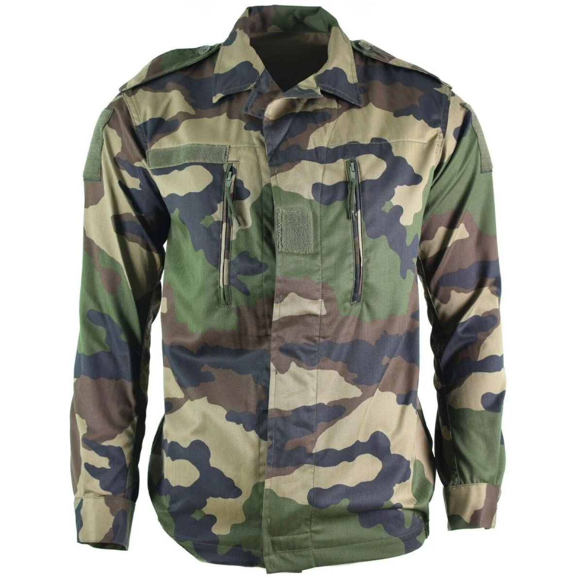 Äkta den franska armén f2 stridsjacka trötthet ce camo militär fråga överskott nytt