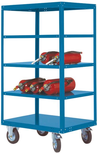 Manuflex TRANSOMOBIL TT4273.5007 Hyllvagn bromsar Stål pulverlackerat Briljantblå (RAL 5007)