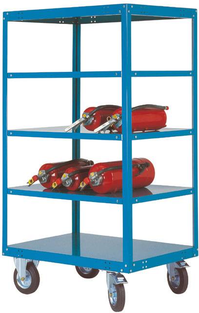 Manuflex TRANSOMOBIL TT4282.0001 Hyllvagn bromsar Stål pulverlackerat Grå, Grön