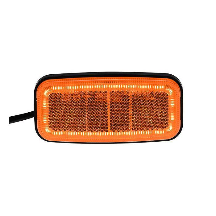 LED Sidomarkeringsljus  125x60x24mm Gul 12-36V, kabel Valeryd 73-3172031