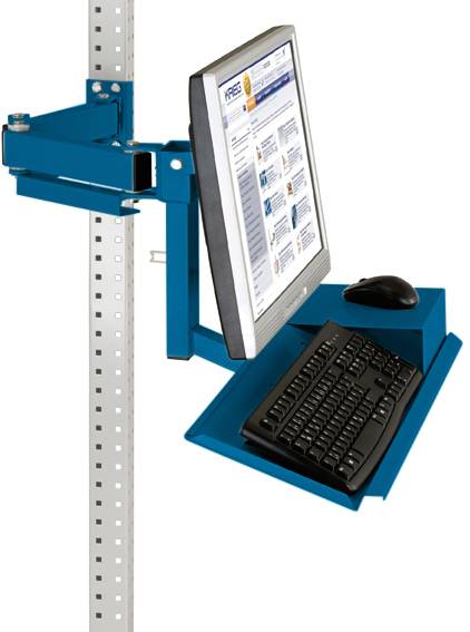 Manuflex ZB3626.5007 Standard bildskärmshållare för UNIVERSAL och PROFFS med tangentbord- och musyta, VESA-adapter 100 m