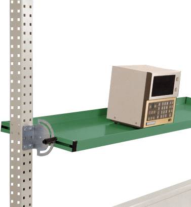 Manuflex AS1712.6011 Lutningsbar hyllkonsol för PACKPOOL packbord, användningsdjup 195 mm. För bordsbredd 1500 mm