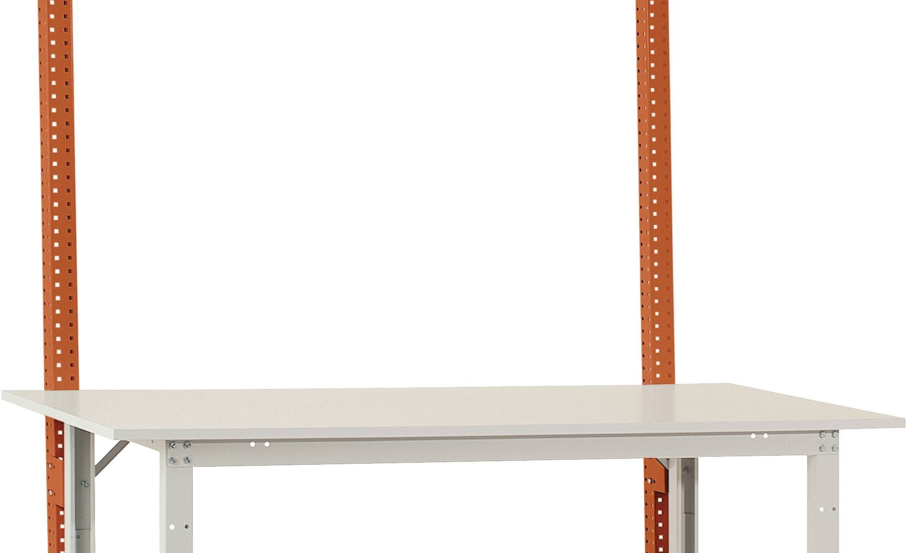 Manuflex AS1661.2001 Påbyggandskonsoler i rödorange RAL 2001 för alla PACKPOOL standard packbord, användbar höjd 600 mm