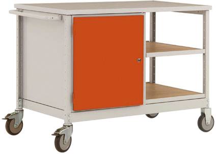 Manuflex LW1003.2001 Mobil arbetsbänk Rödorange (RAL 2001)