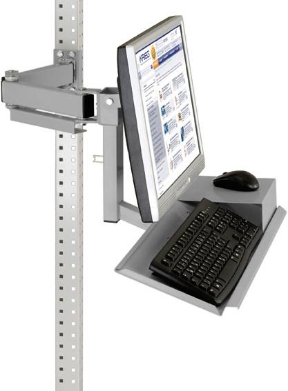 Manuflex ZB3626.9006 Standard bildskärmshållare för UNIVERSAL och PROFFS med tangentbord- och musyta, VESA-adapter 100 m