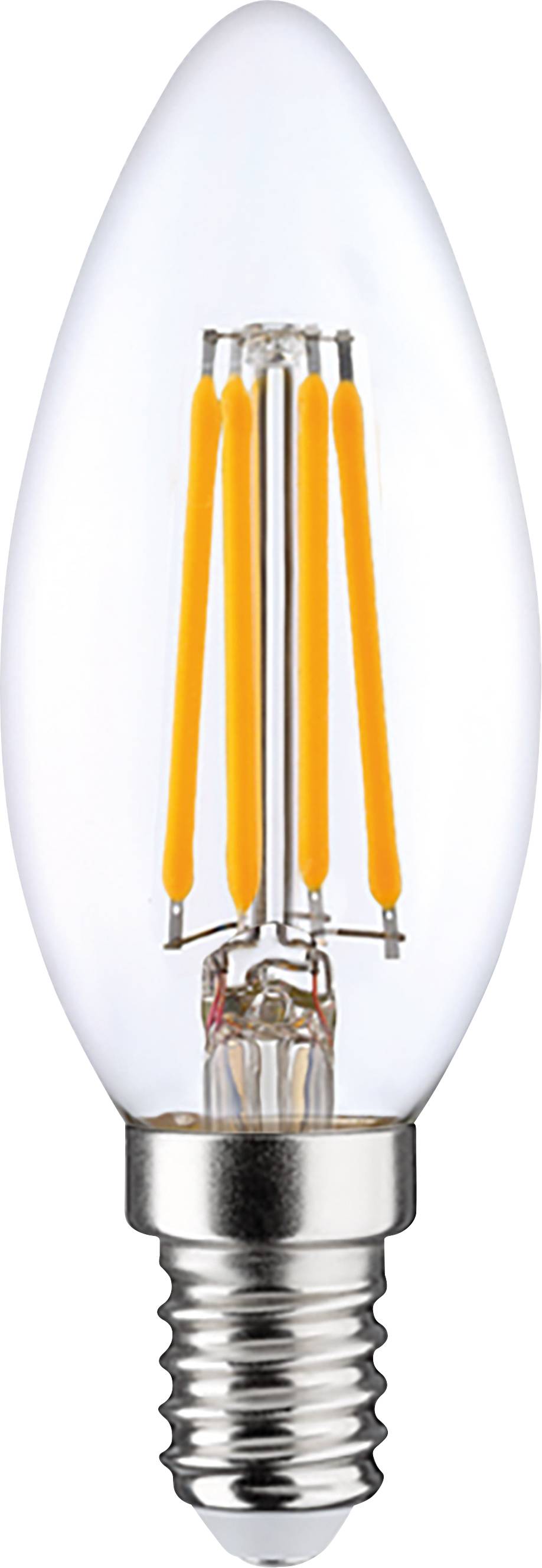 LightMe LM85336 LED-lamp EEK E (A – G) E14 Kronljusform 6.5 W = 60 W Varmvit (Ø x L) 35 mm x 97 mm ej dimbar, Filament 1