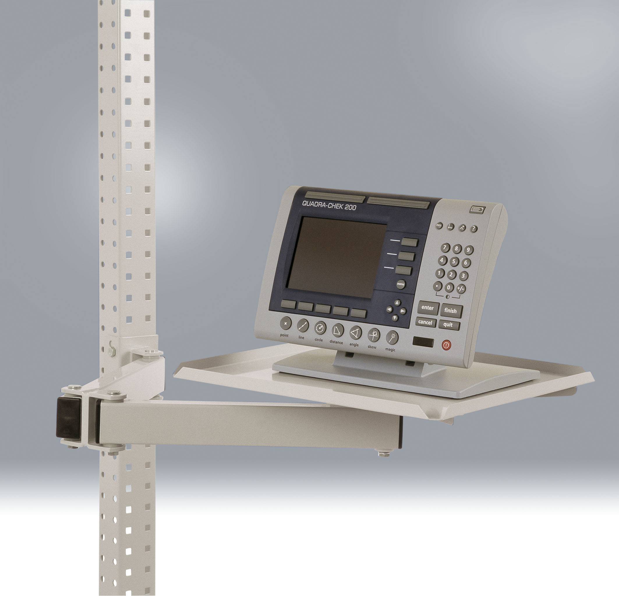 Manuflex ZB3568.0001 Svängarm förvaringsskiva 370 x 370 mm med dubbellänk KRIEG husfärg grågrön Grå, Grön