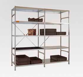 Manuflex RB1178 Fackhylla grundmodul (B x H x D) 1500 x 2500 x 800 mm Stålbotten