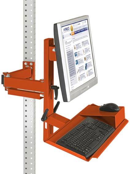 Manuflex ZB3628.2001 Ergonomi monitorhållare för UNIVERSAL och PROFFS med tangentbord- och musyta, VESA-adapter 100 mm