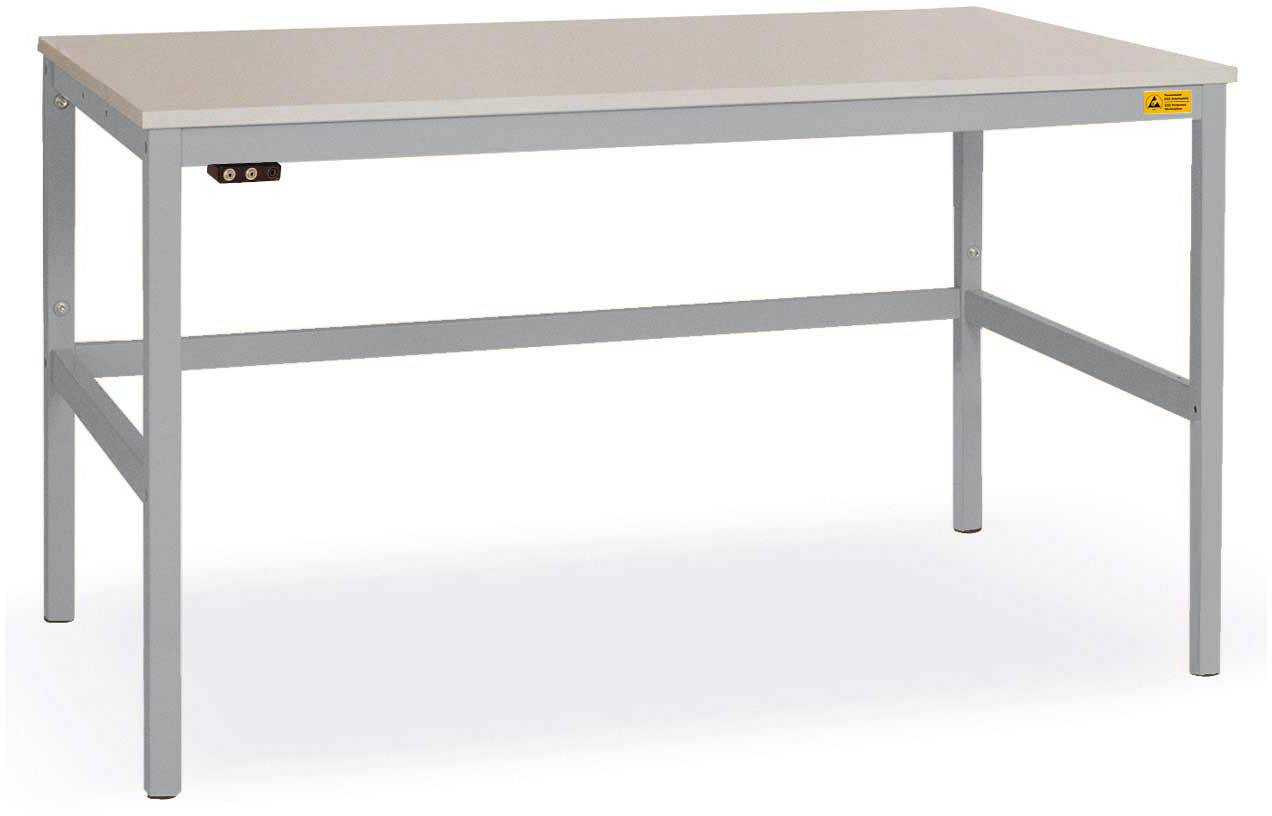 Manuflex LC1908.9006 ESD Arbetsbordmöbel Aluminiumsilver
