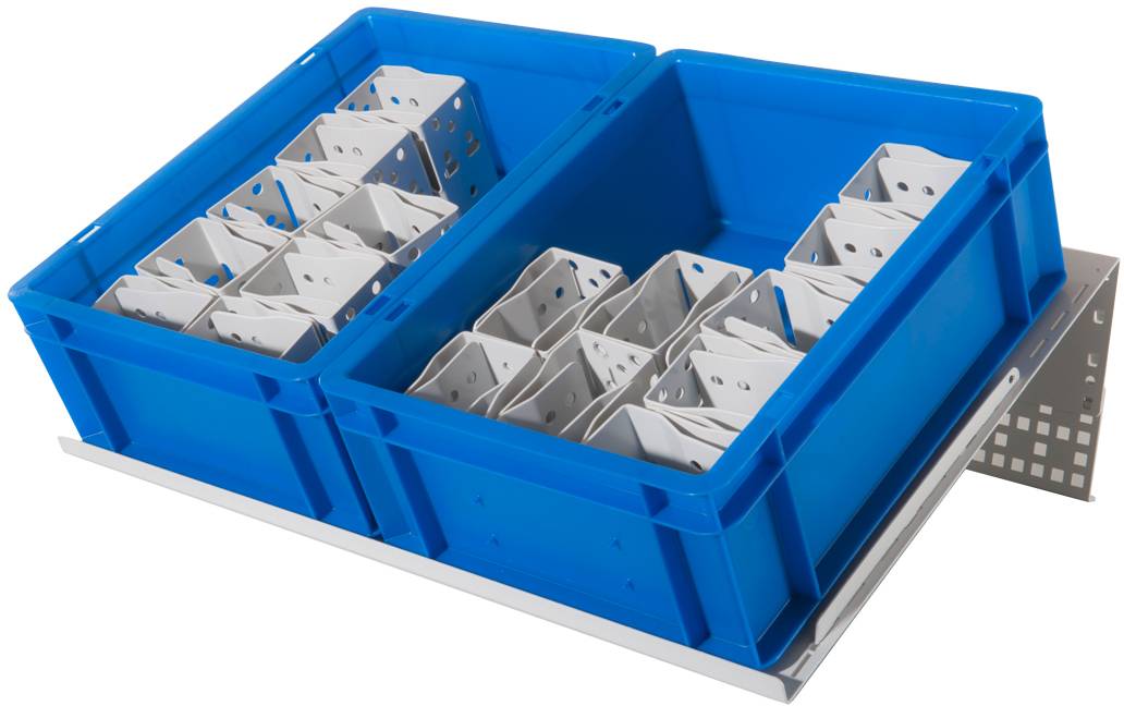 Manuflex ZB4795.7035 Konsoler för behållare för reducering av åtkomsttider på smådelar, bredd x djup = 400 x 300 mm