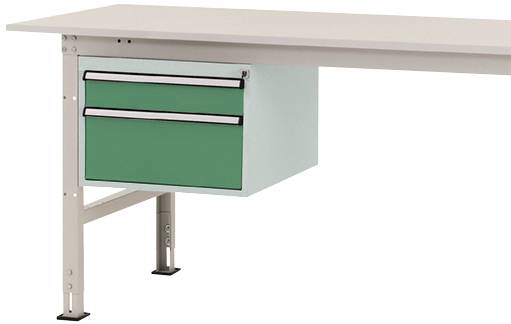 Manuflex AS0003.6011 Underinbyggnad i hölje PACKPOOL, användbar höjd 300 mm med 2 lådor. För bordsdjup 800 mm