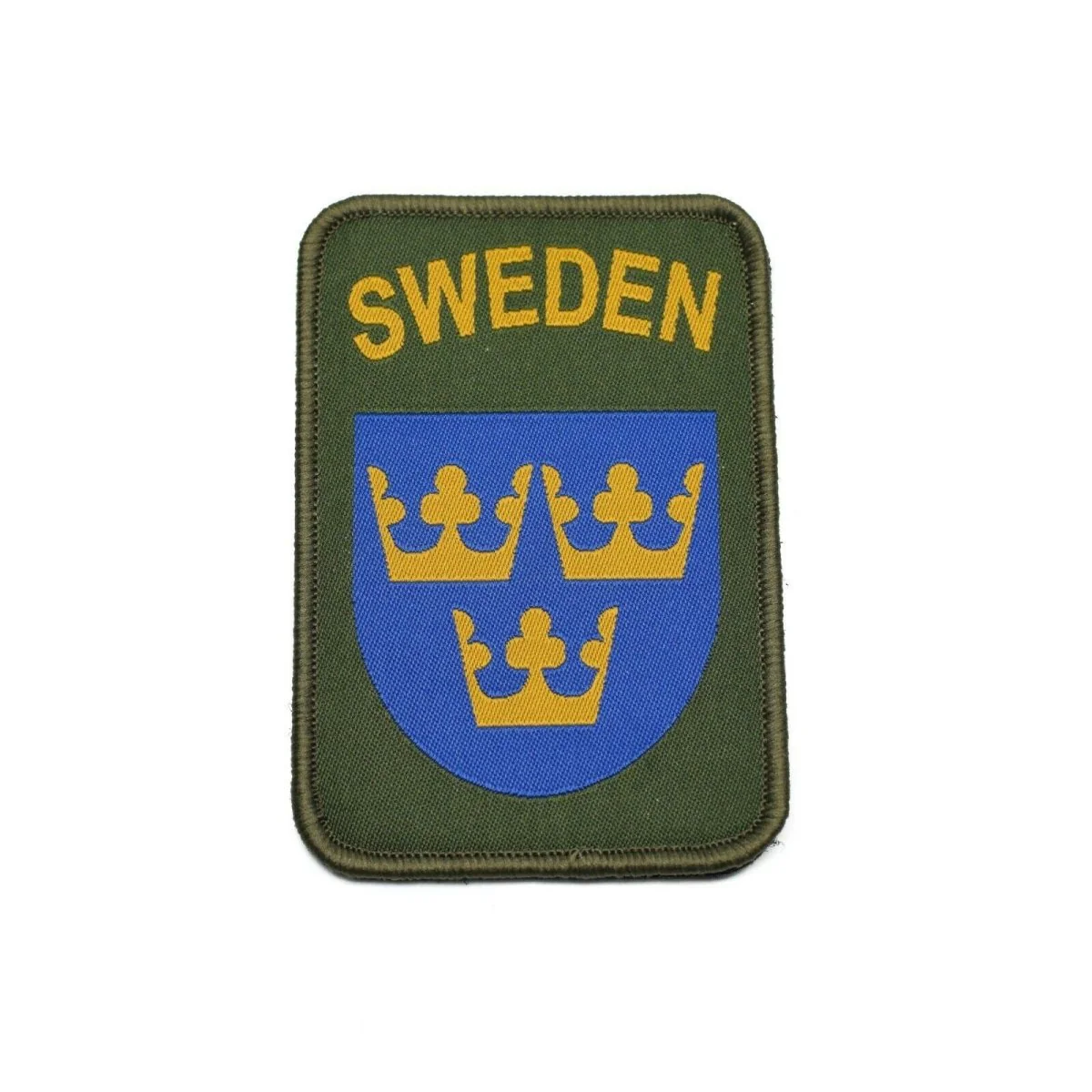 Äkta Sverige Army Patch Clothing Loop och Hood Sverige Military Three Crowns