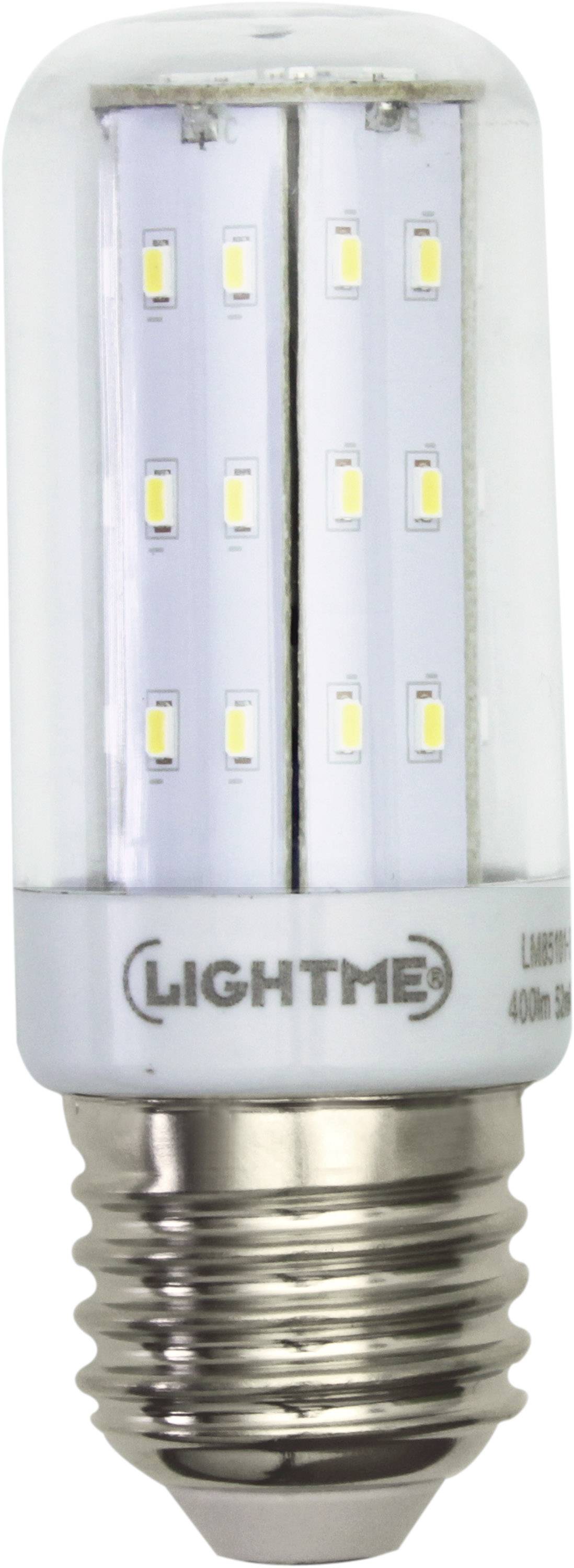 LightMe LM85361 LED-lamp EEK F (A – G) E27 Stavform 8 W = 60 W Neutralvit (Ø x L) 40 mm x 112 mm ej dimbar 1 st