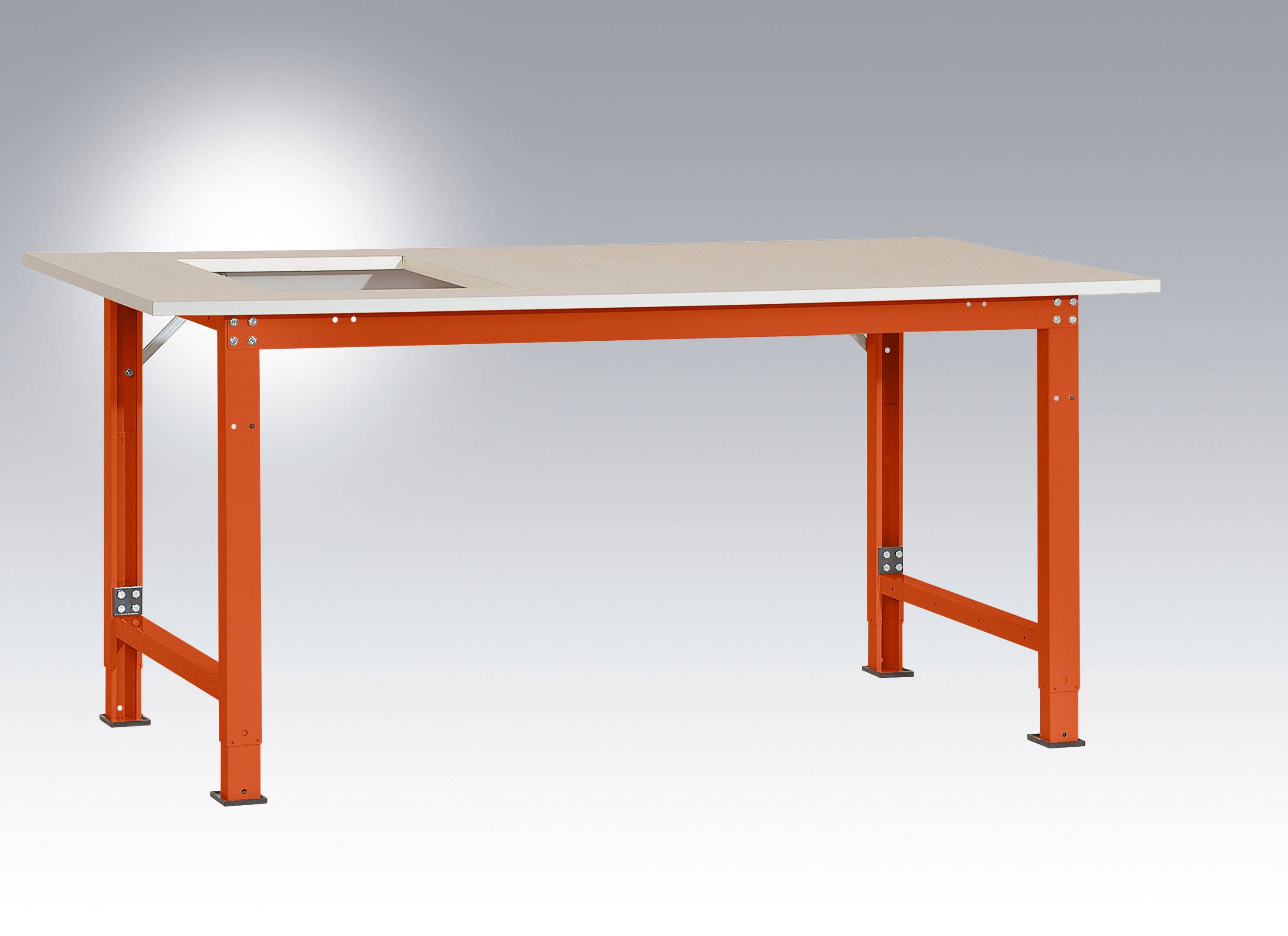 Manuflex AS0051.2001 Arbetsbordmöbel Rödorange (RAL 2001)