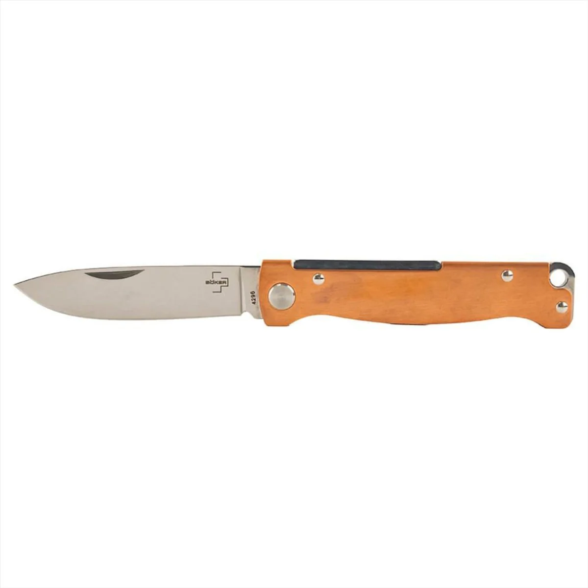 Boker Plus Atlas fällbar fickkniv 12C27 stålblad Kopparhandtag brons
