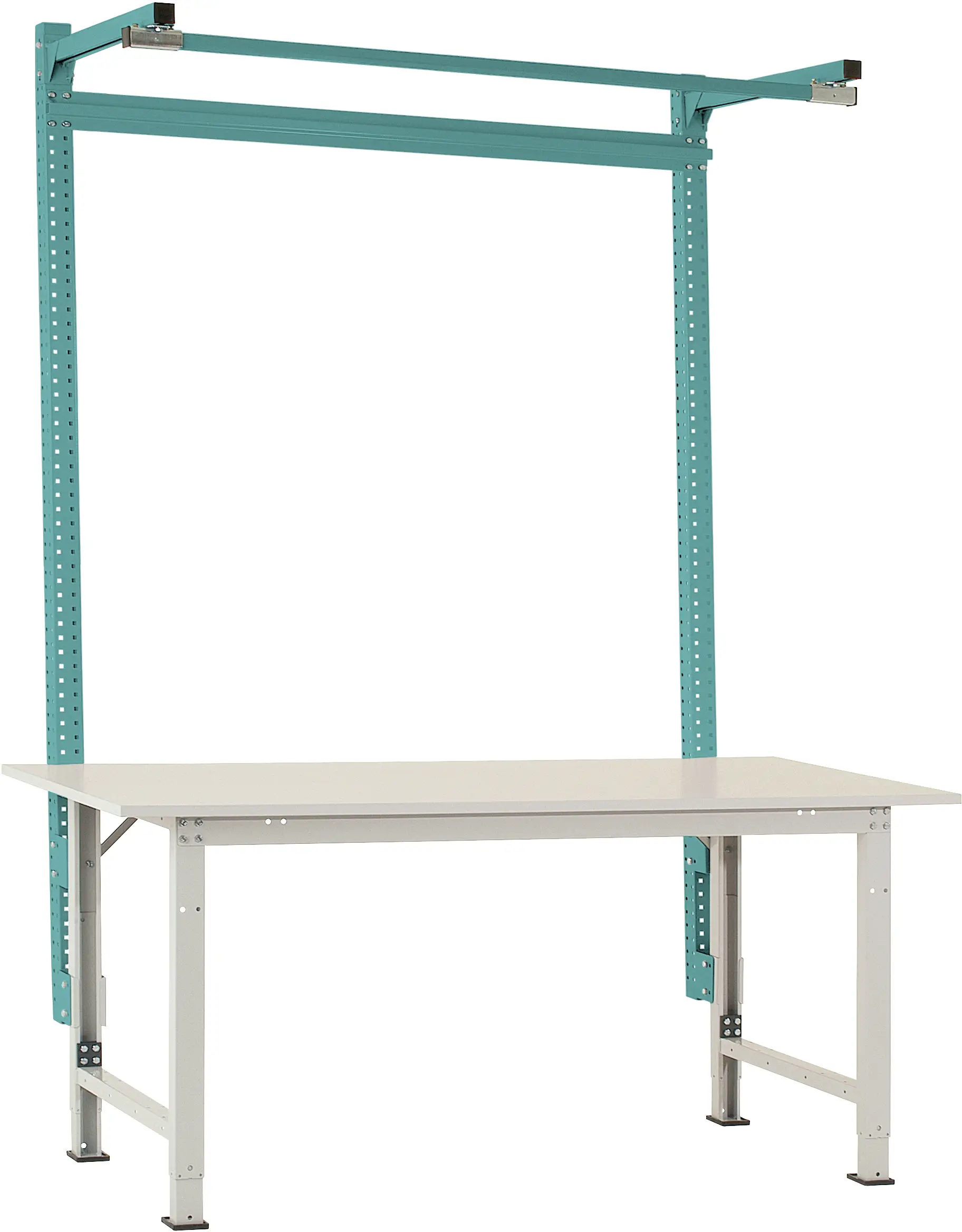 Manuflex AS1603.5021 Byggportal med arm i vattenblå RAL 5021, för PACKPOOL Special med bredd på 1500 mm