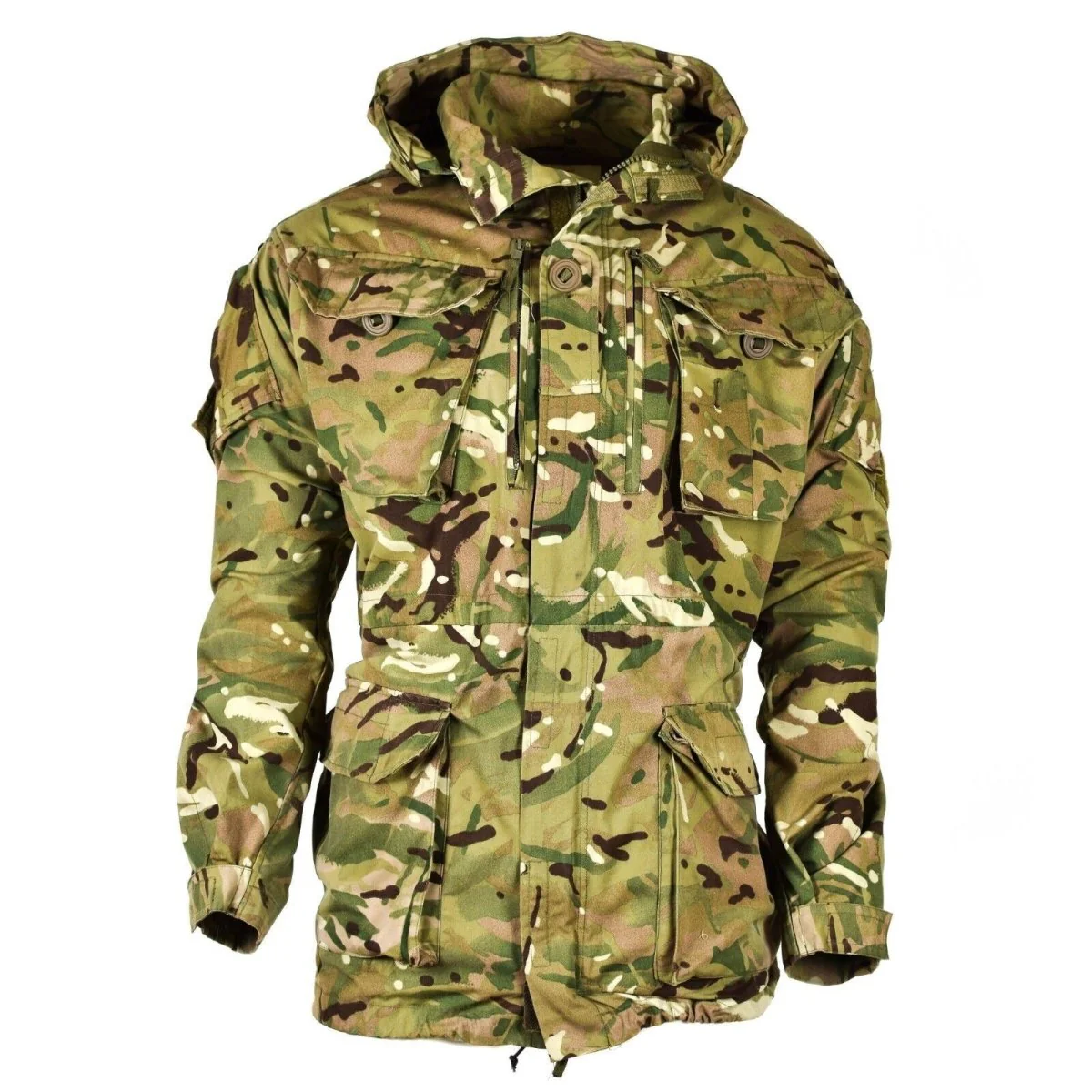 Äkta brittiska arméns militära strid MTP Field Jacka Parka Smack Windproof Hood