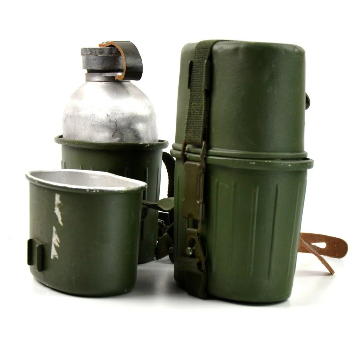 Original German Army Mess Kit Kantin dricksflaska Vattenflaska Köksredskap Army