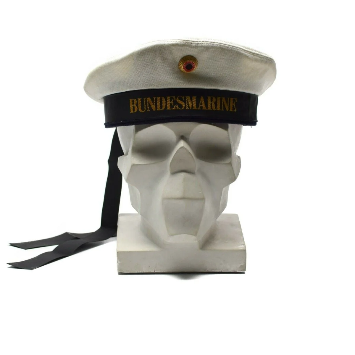Original tyska arméns marinens keps Bundesmarine hatt vit