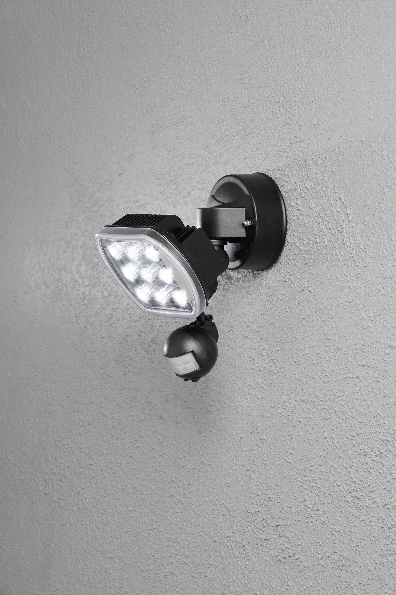 Konstsmide 7692-000 LED-utomhusspotlight med rörelsedetektor 9 W Ljusfärg: Varmvit