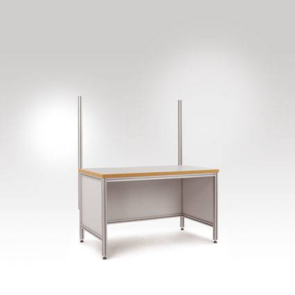 Manuflex ZB8201 Byggportal till ALU-bord ALU-profil 45x45mm 1350mm hög (användbar höjd 900mm) Aluminium