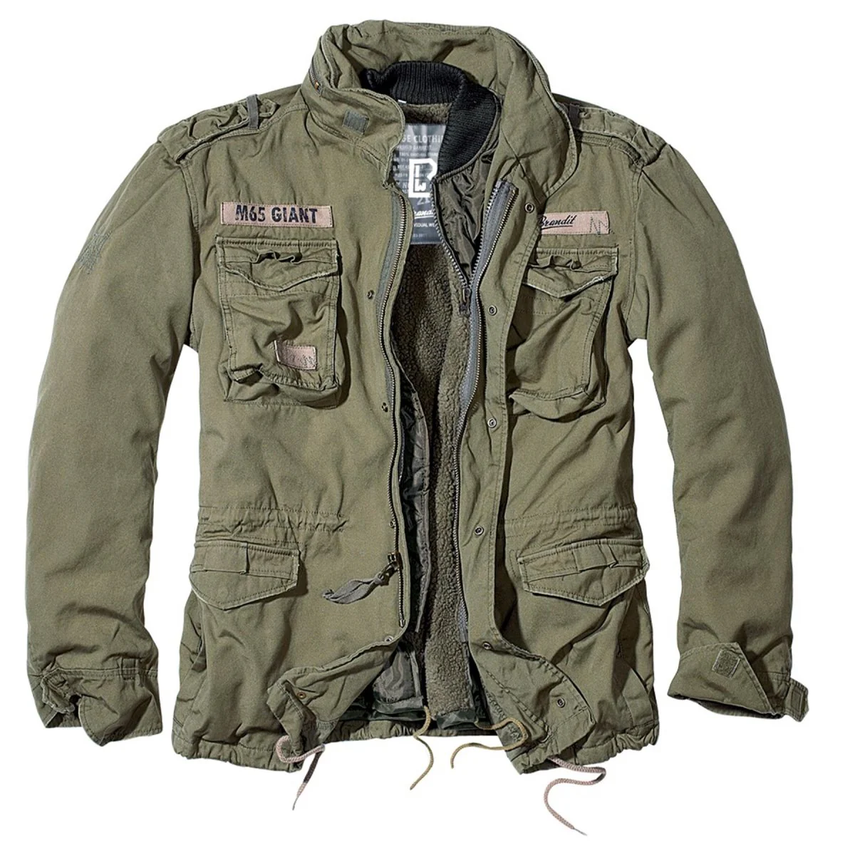 Brandit Classic M65 Giant Jacket Militär vintage stil borttagbar foderolivoliv