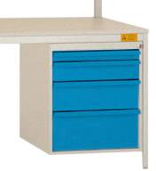 Manuflex LD4832.5012 ESD ESD-chassiunderbyggnad, användbar höjd 500 mm med 4 lådor