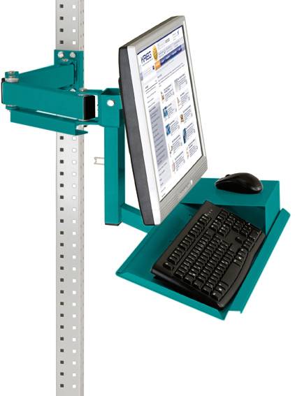 Manuflex ZB3626.5021 Standard bildskärmshållare för UNIVERSAL och PROFFS med tangentbord- och musyta, VESA-adapter 100 m