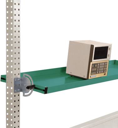 Manuflex AS1712.0001 Lutningsbar hyllkonsol för PACKPOOL packbord, användningsdjup 195 mm. För bordsbredd 1500 mm