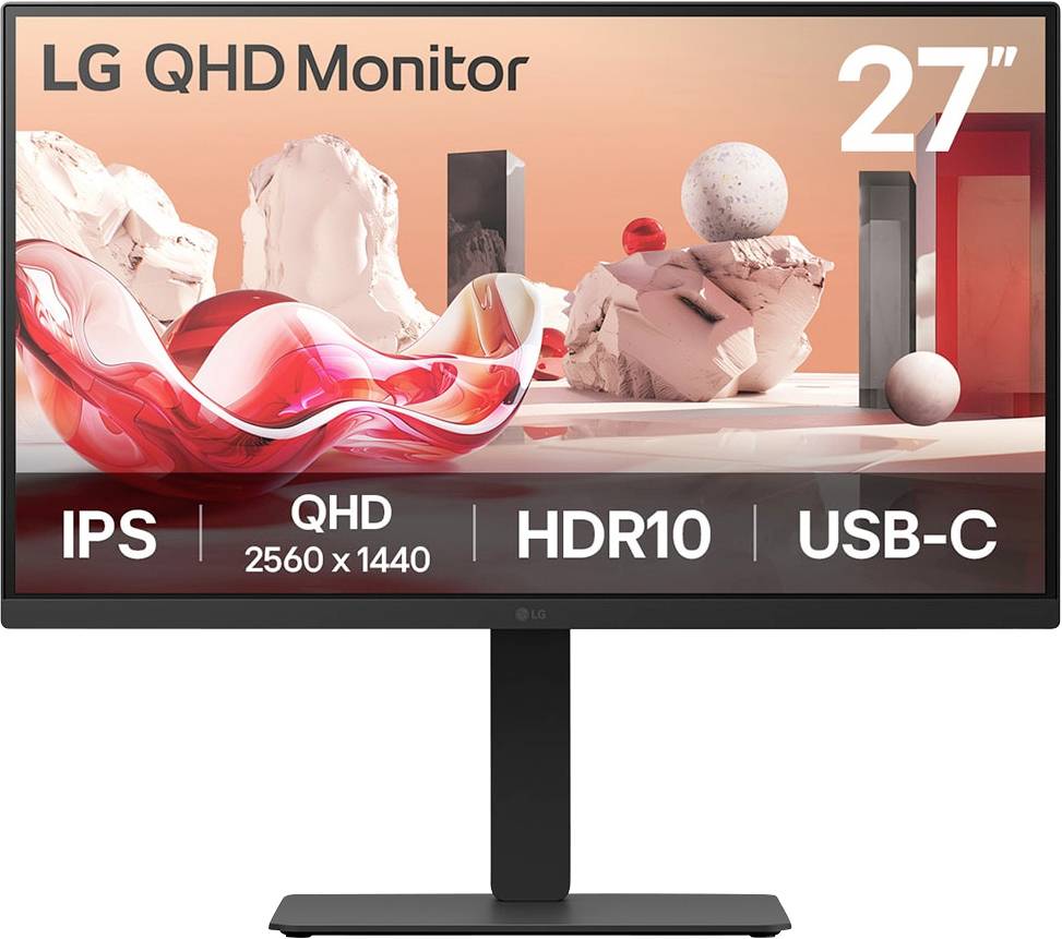 LG Electronics 27BA75QB-B LED-skärm EEK E (A – G) 68.6 cm (27 tum) 2560 x 1440 pixel 16:9 5 ms DisplayPort