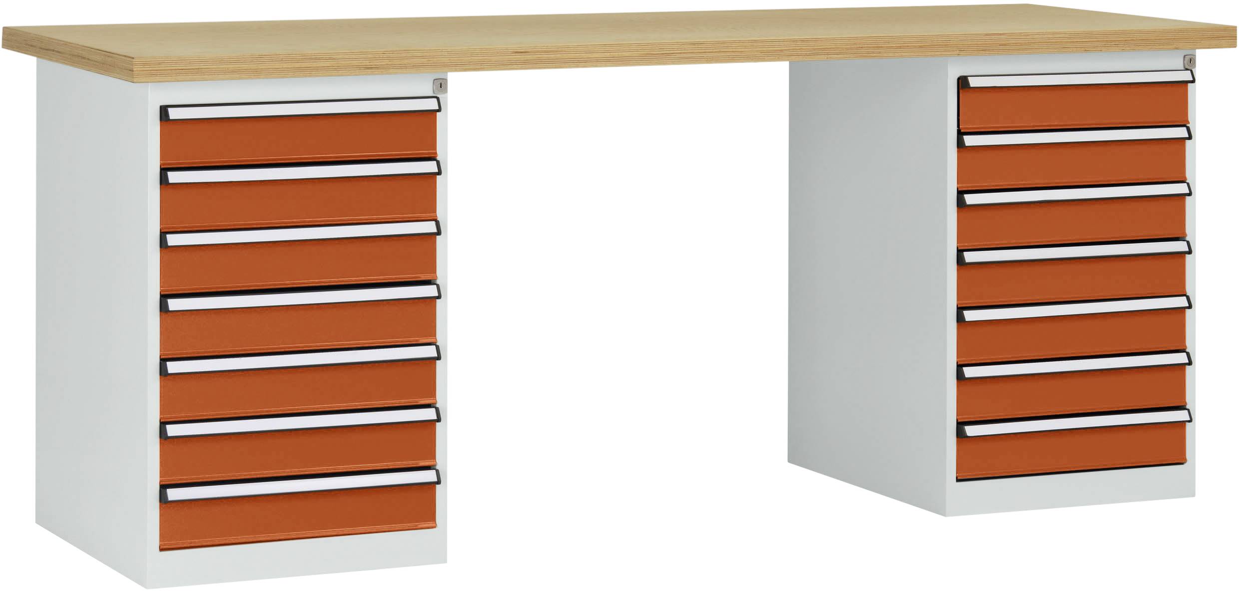 Manuflex WC5126.2001 Arbetsbänksystem Rödorange (RAL 2001)