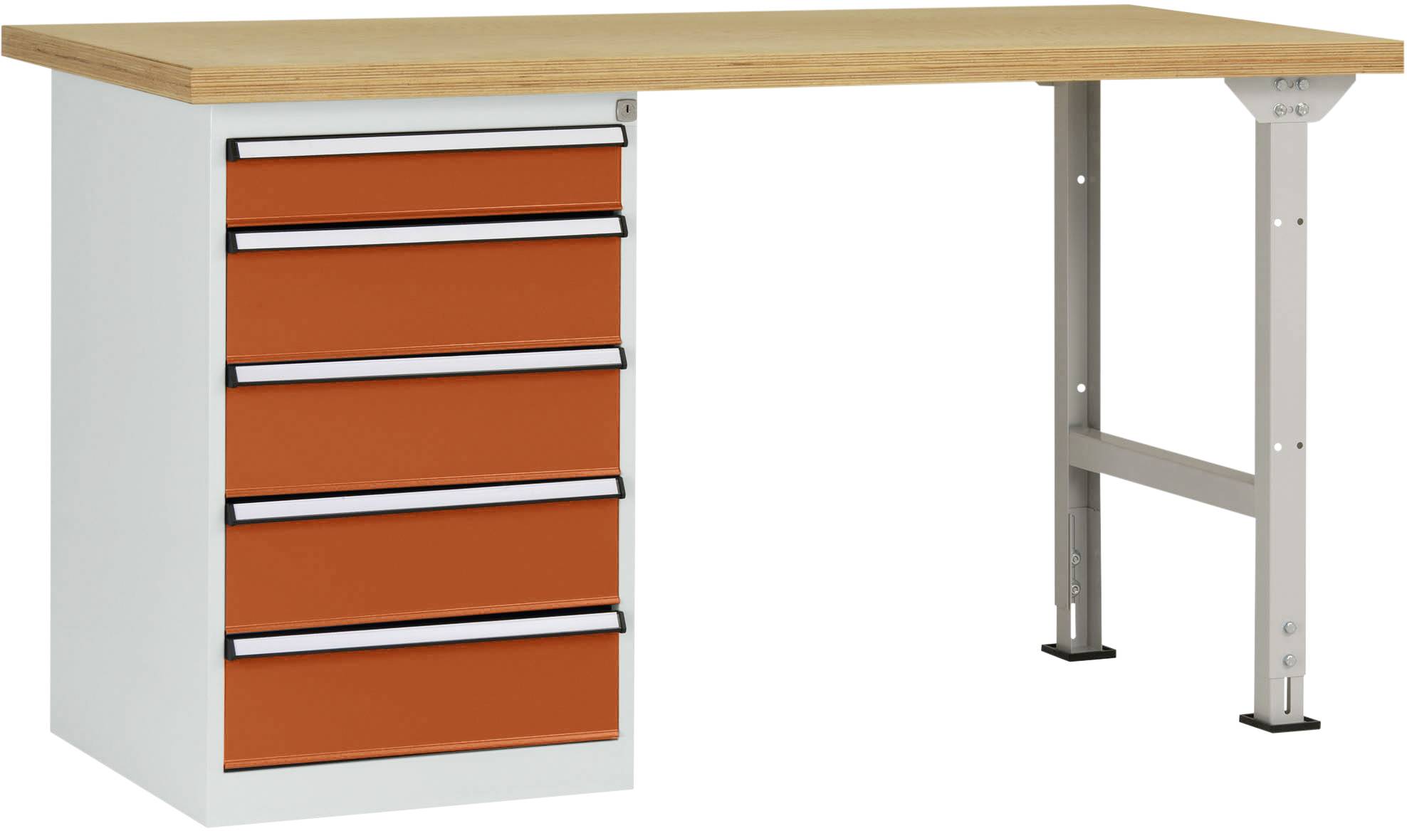 Manuflex WC5106.2001 Arbetsbänksystem Rödorange (RAL 2001)