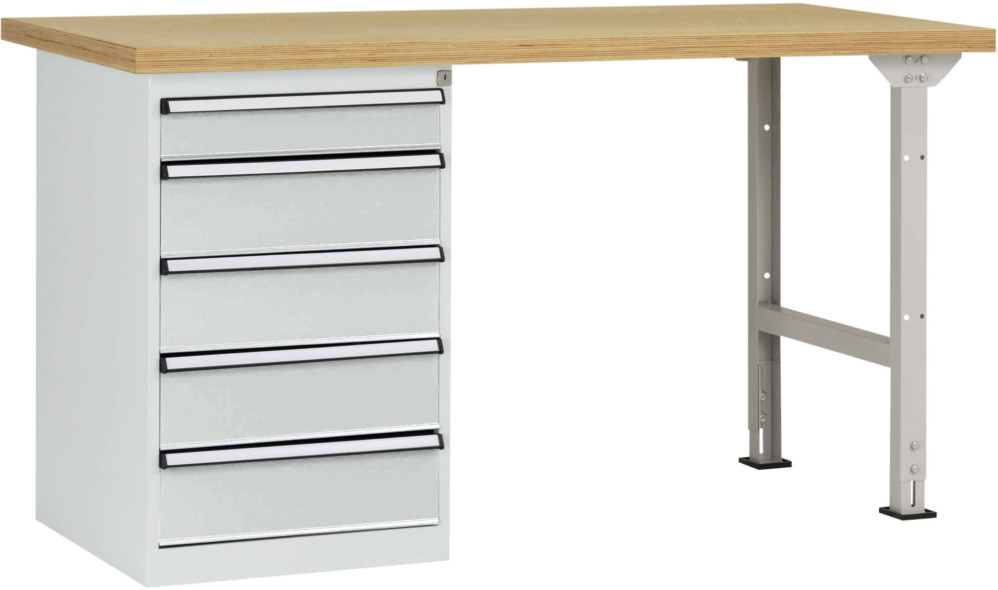 Manuflex WC5106.7035 Arbetsbänksystem Grå-vit (RAL 7035)