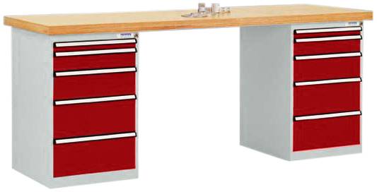 Manuflex TP5091.3003 Arbetsbänksystem Rubinröd