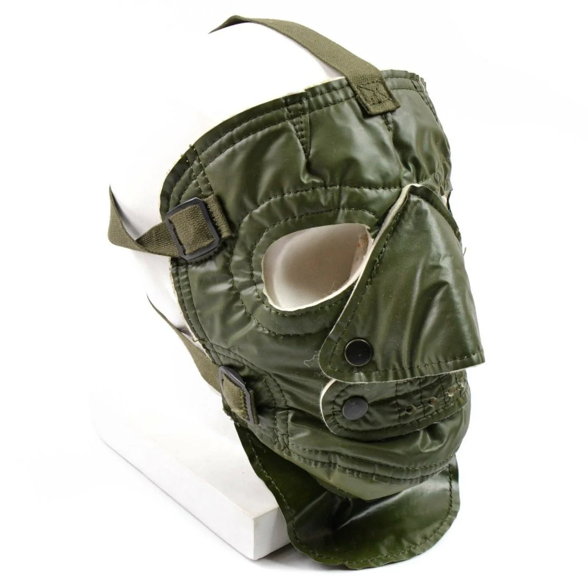 Ny amerikansk armé kallt väder ansiktsmask. Läskig skrämmande militärmask. Grön amerikansk mask