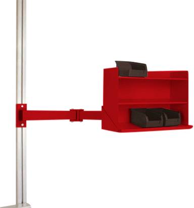 Manuflex LZ8248.3003 ESD ESD-insiktslådans hyllhållare för UNIVERSAL och CANTOLAB med dubbellänk, B x D x H= 435 x 165 x