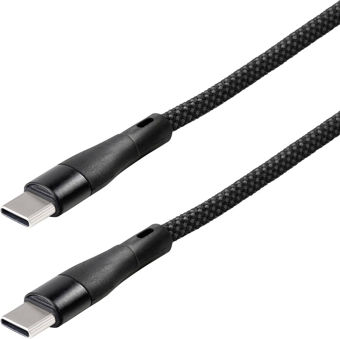 Maxtrack USB-kabel USB 2.0 USB-C®-kontakt 1.5 m Svart Spiralkabel, guldpläterad kontakt C532-1,5L