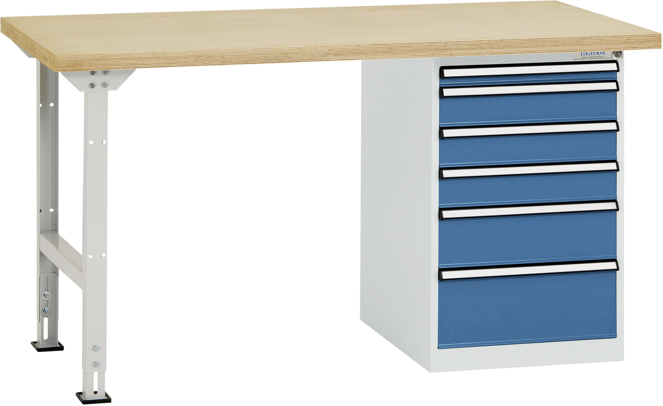 Manuflex TP5088.5007 Arbetsbänksystem Briljantblå (RAL 5007)