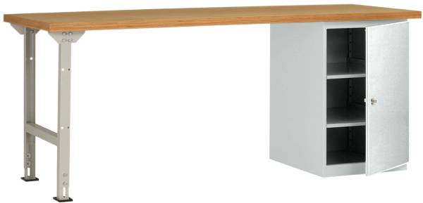 Manuflex WC5122.7035 Arbetsbänksystem Grå-vit (RAL 7035)