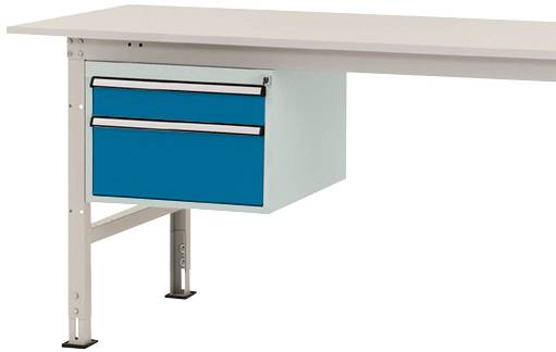 Manuflex AS0003.0002 Underinbyggnad i hölje PACKPOOL, användbar höjd 300 mm med 2 lådor. För bordsdjup 800 mm