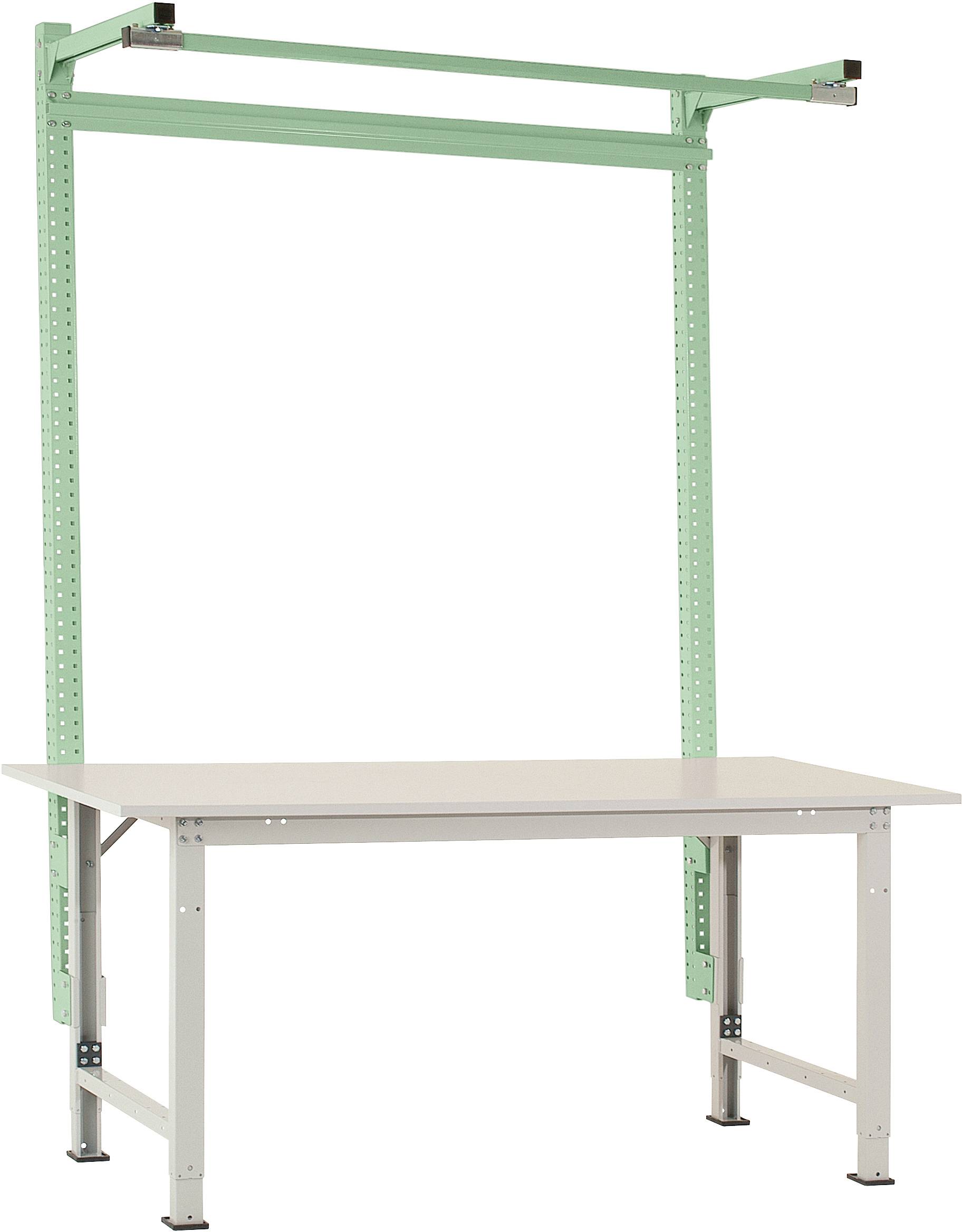 Manuflex AS1603.6011 Byggportal med bom i Resedagrön RAL 6011, för PACKPOOL Special med bredd på 1500 mm
