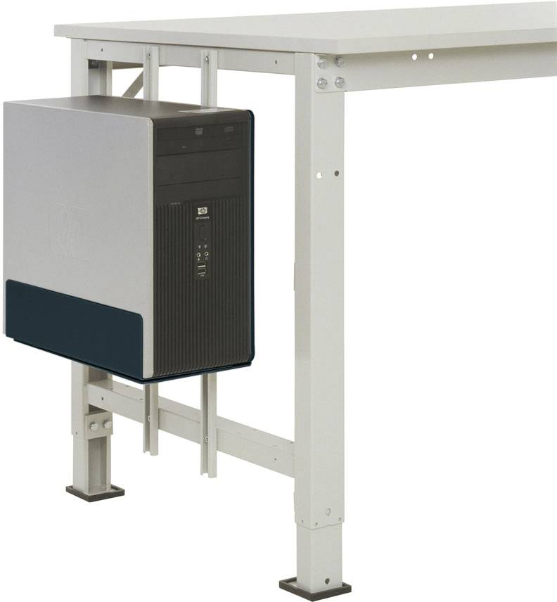 Manuflex LZ3590.7016 ESD ESD-CPU-hållare i antracit RAL 7016, BxDxH = 180-250 x 450 x 290 mm